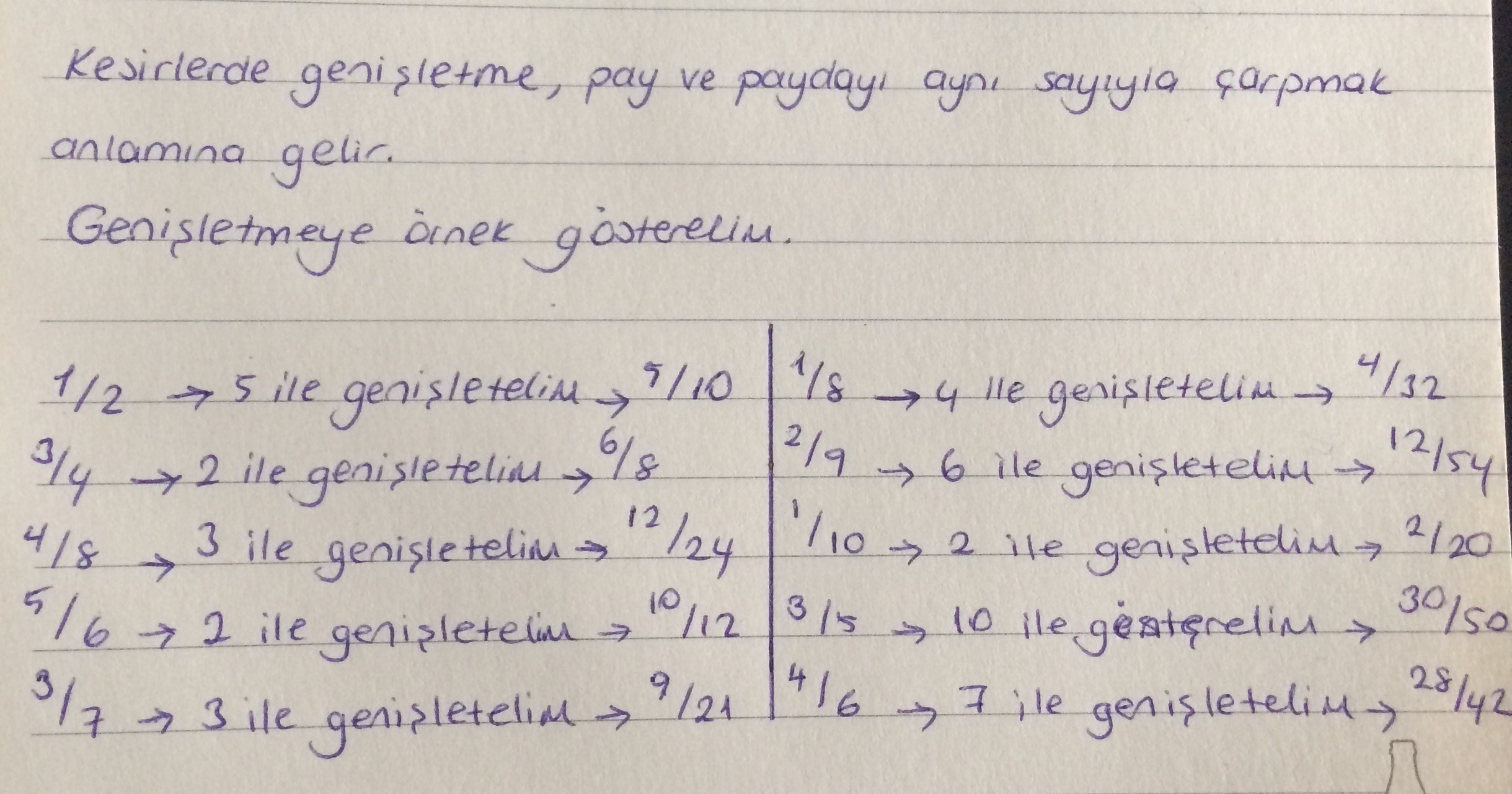 Genişletme ile ilgili 10 soru (5.sınıf)