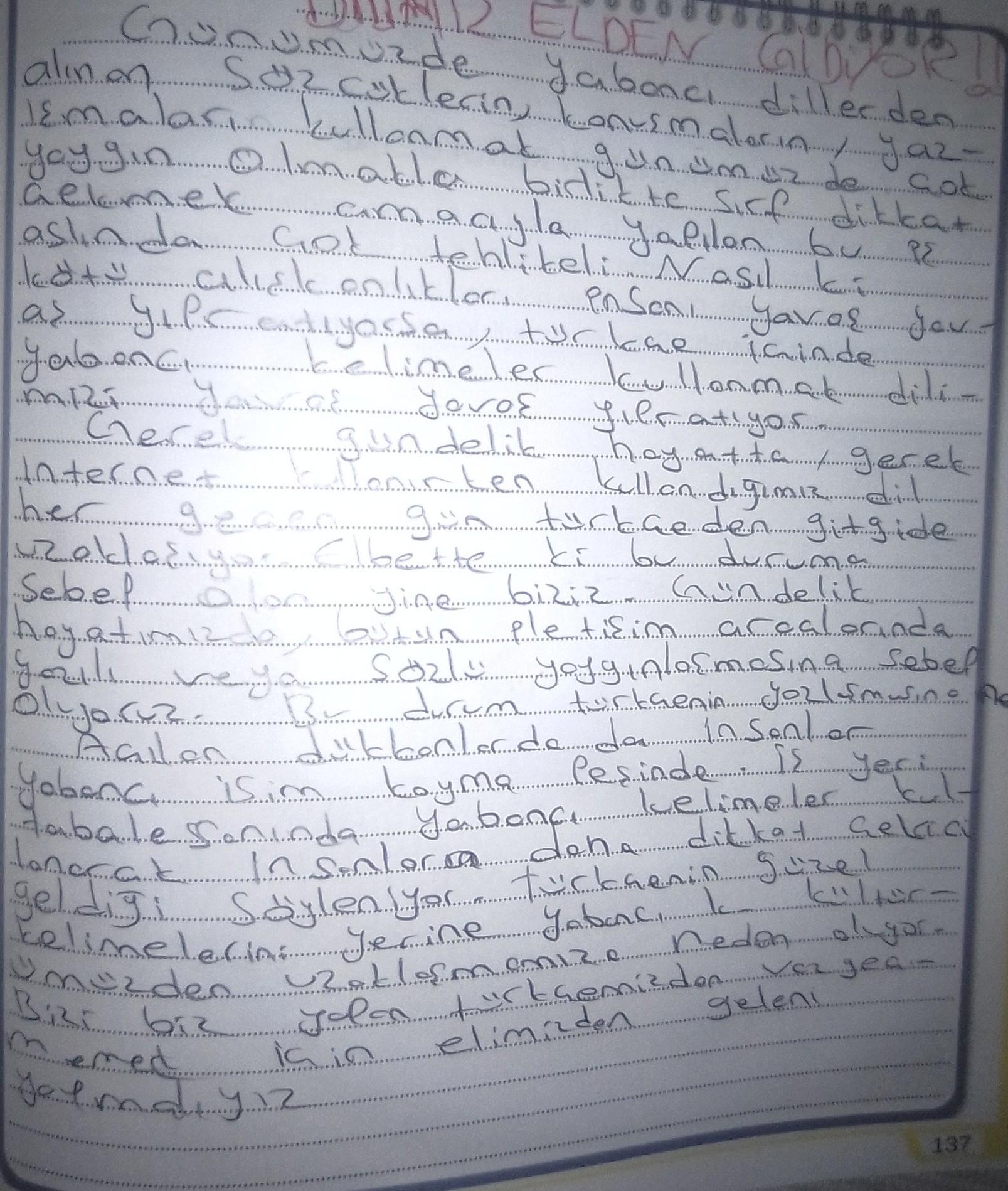Türkçesi varken neden yabancı kelimeler kullanılıyor işe ilgili