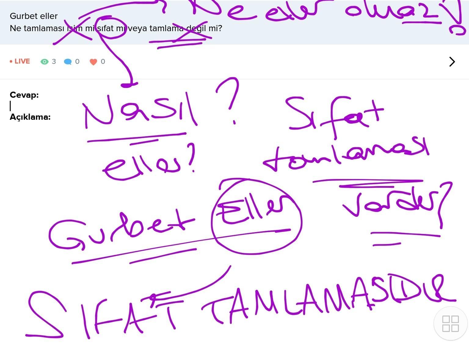 Gurbet eller Ne tamlaması isim mi sıfat mı veya tamlama değil mi