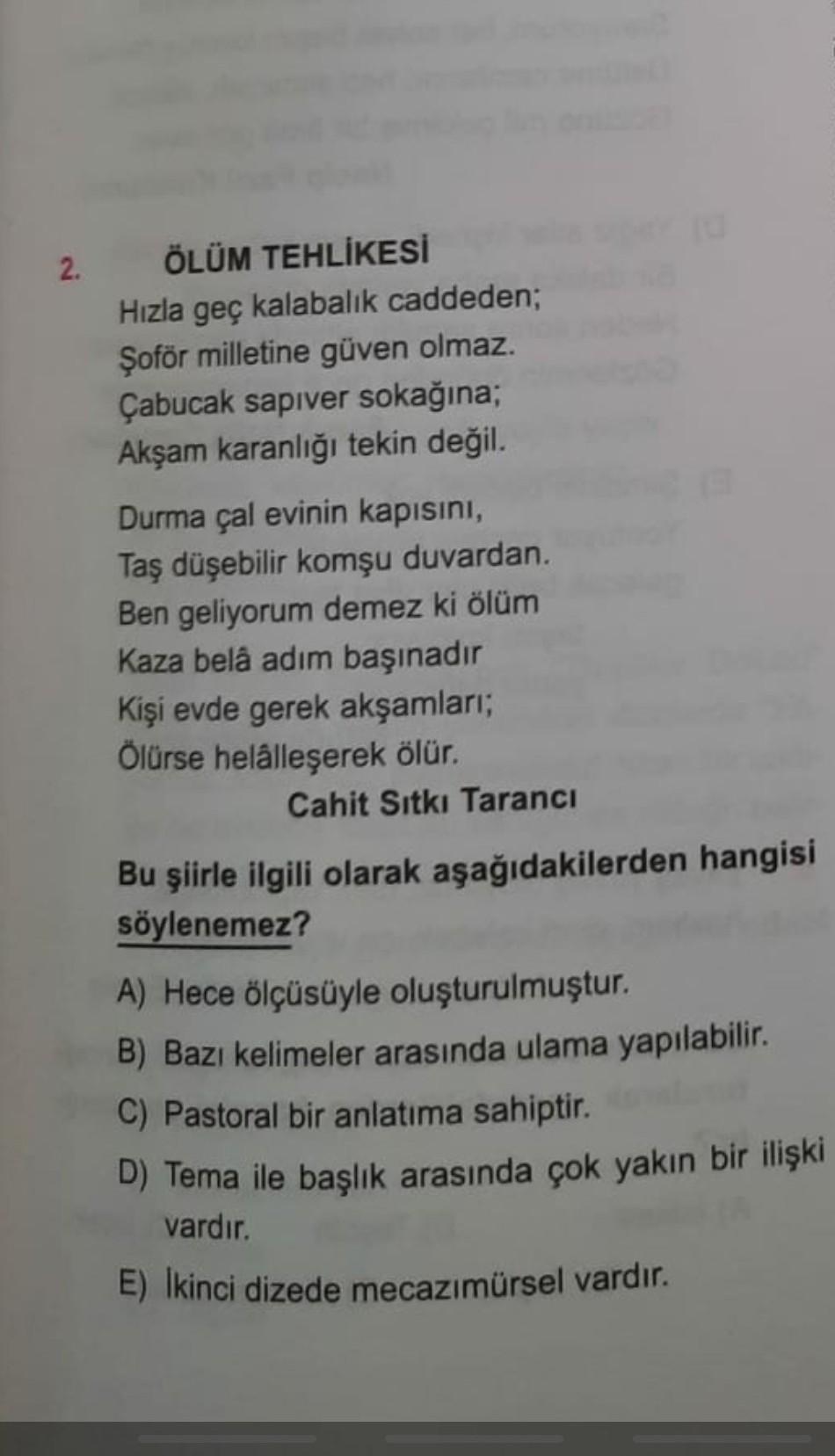 sorunun cevabı nedir