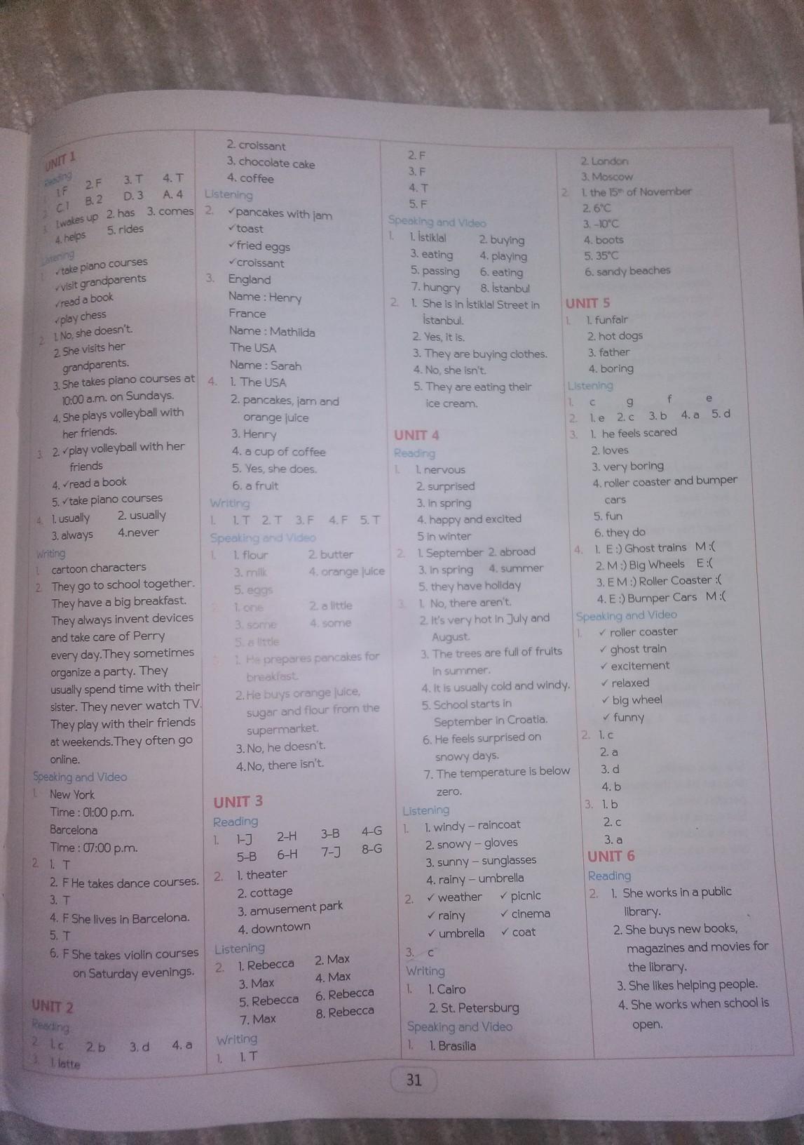 6. Sınıf more more skılls book cevap anahtarı cok acil