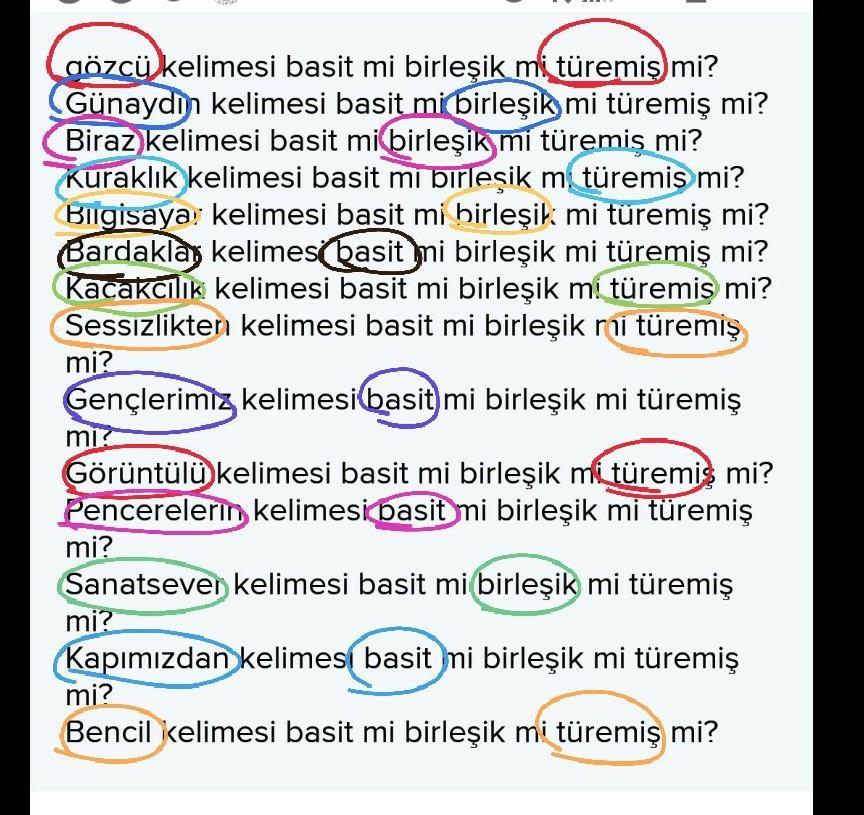 gözcü kelimesi basit mi birleşik mi türemiş mi? Günaydın kelimesi basit mi birleşik mi türemiş