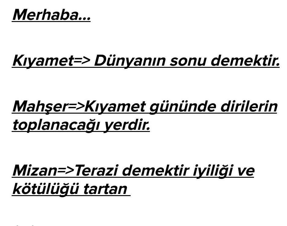 Kıyamet ahiret mahşer ve mizan kavramlarının anlamlarını araştırıp