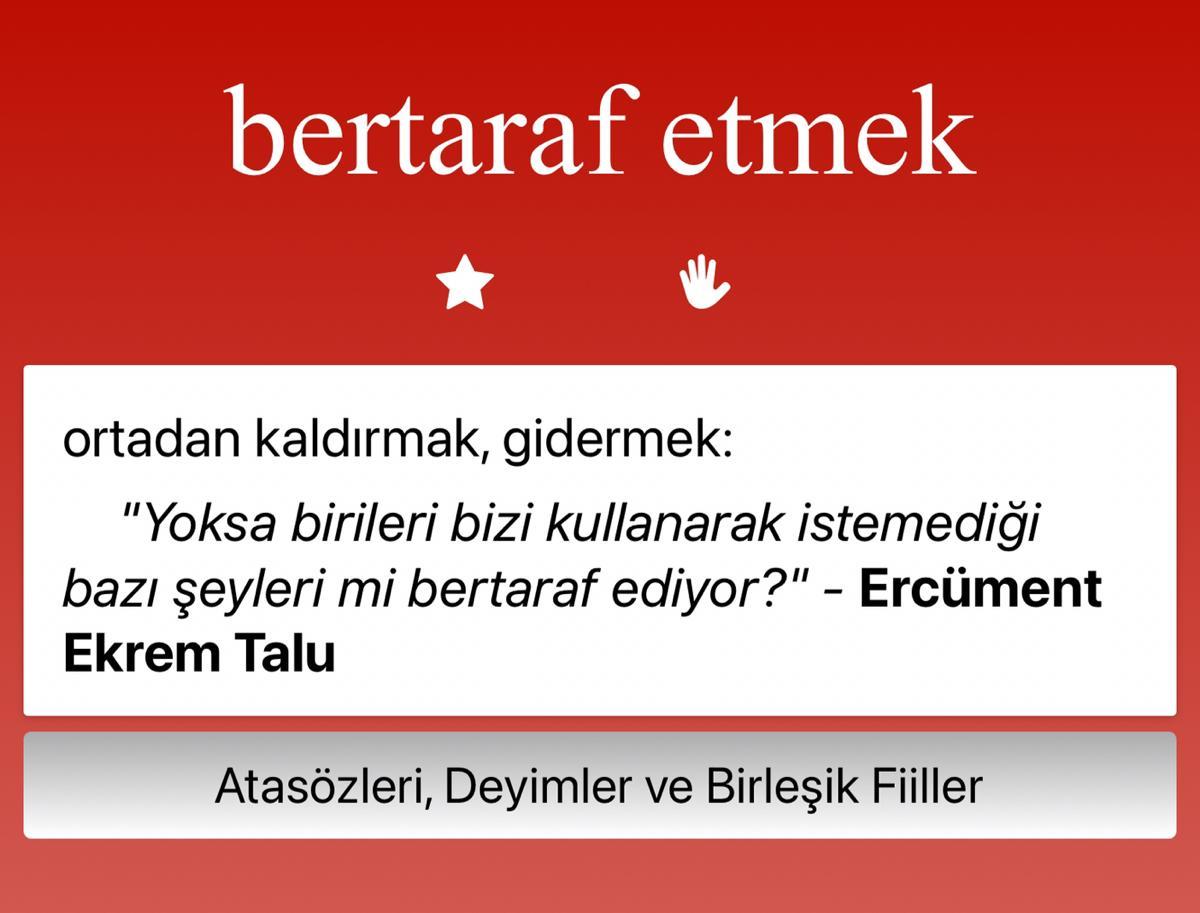 bertaraf etmek ne demek?