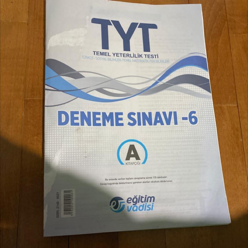 20192020 eğitim vadisi tyt deneme 6 cevap anahtarı olan var mı