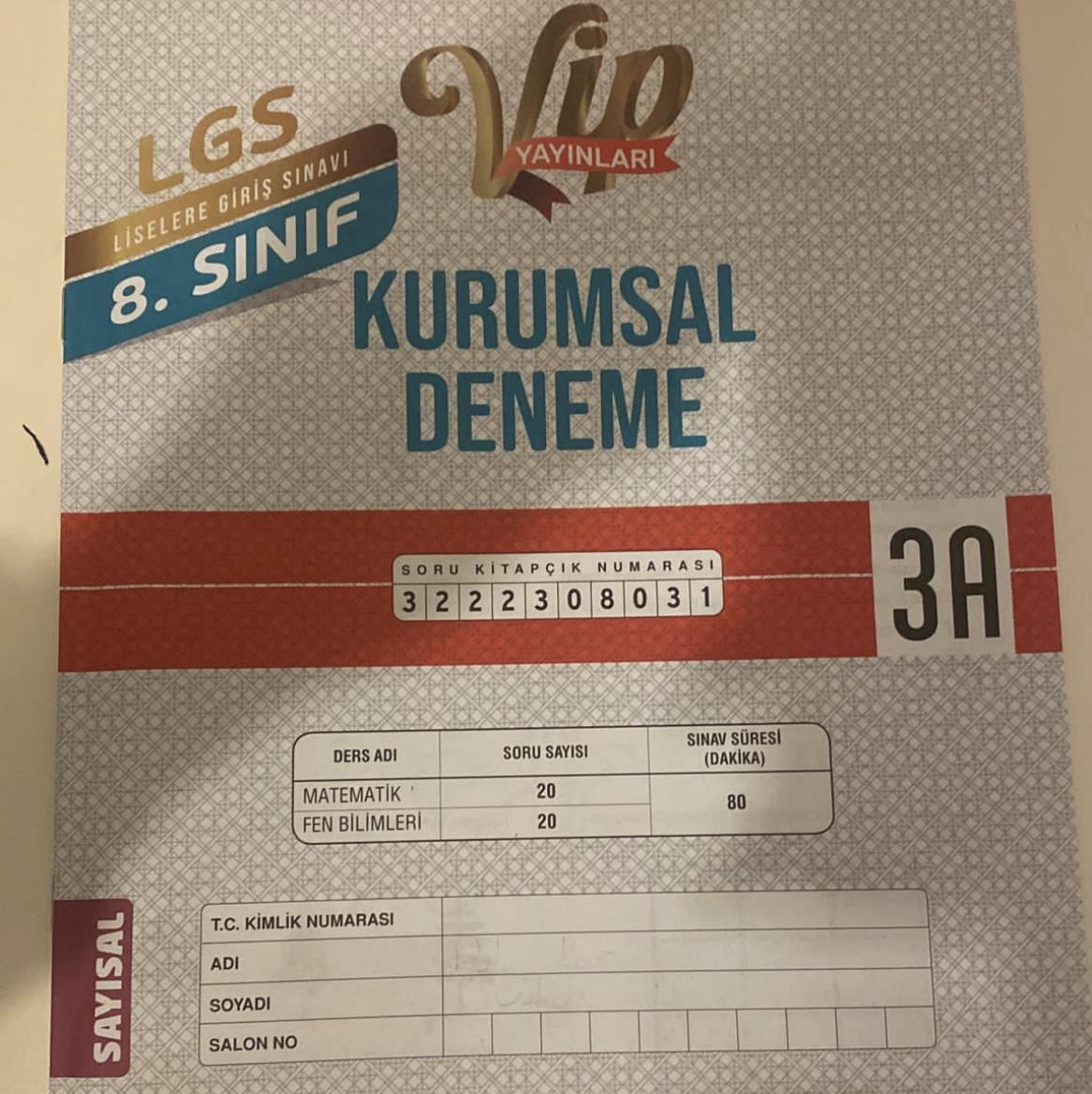 Bana acil 2022 2023 vip yayınları 8sınıf 3A cevap anahtarı lazım