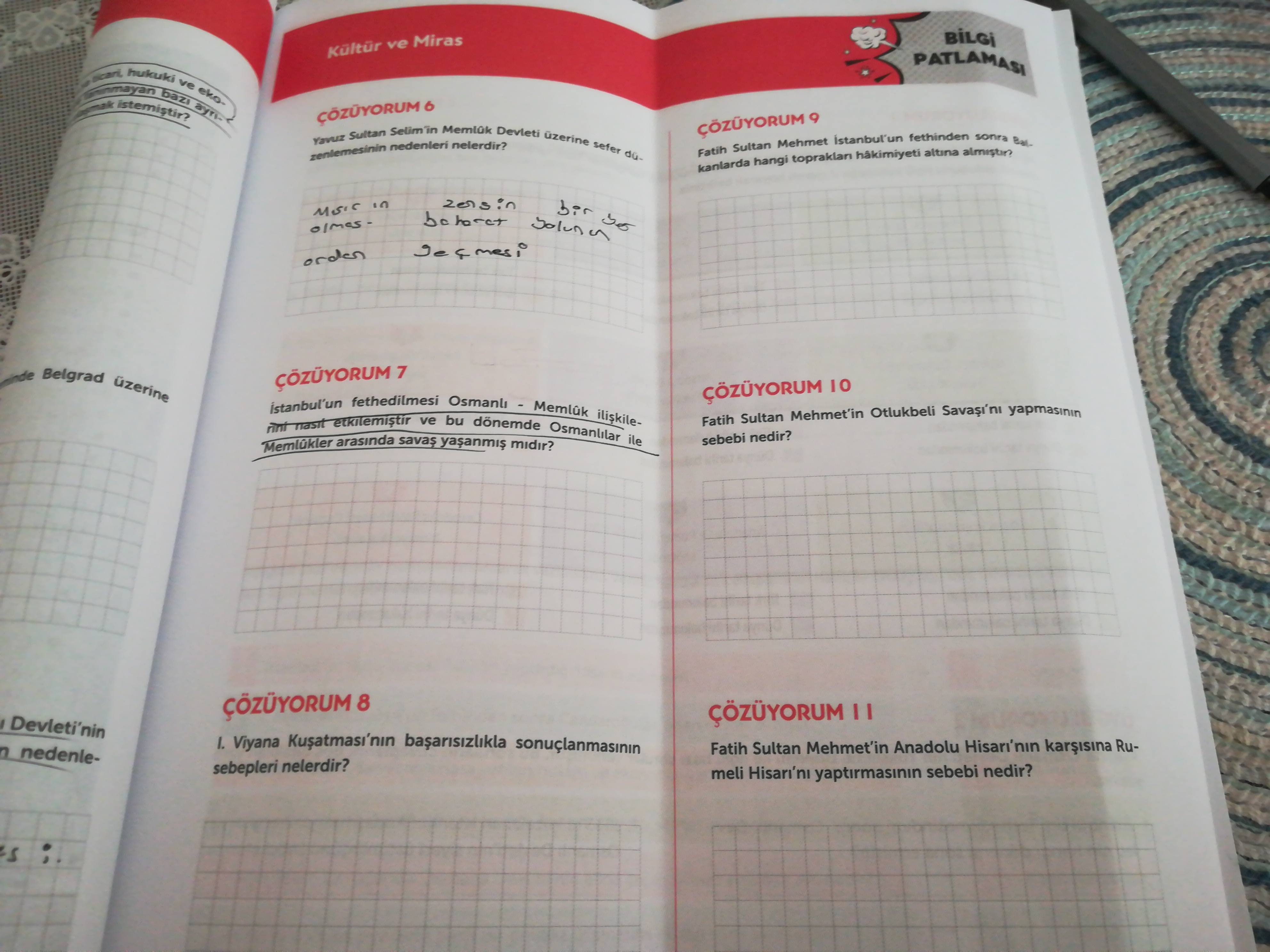 Çözüyorum 7 den 11 e kadar yaparmış iniz kısa olsun