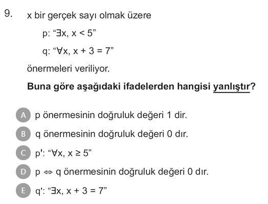 9. sınıf mantık konusu