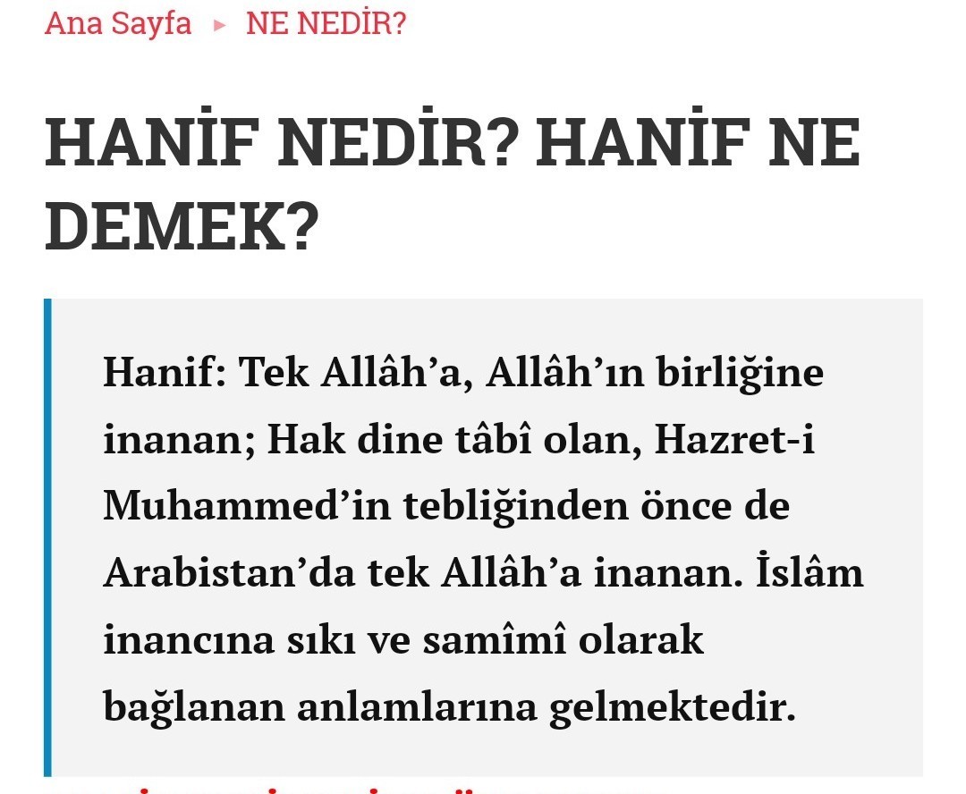 hanif ne demek 5.sınıf din kültürü ve ahlak bilgisi