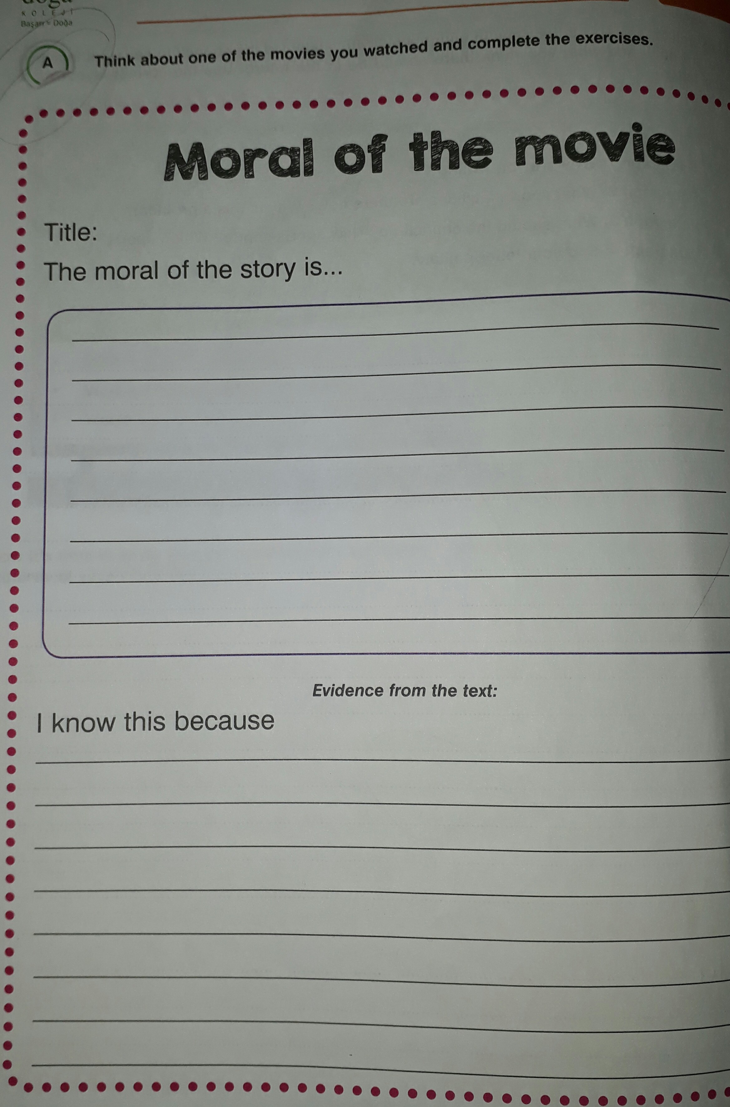 cevap nedir (moral ne demek)