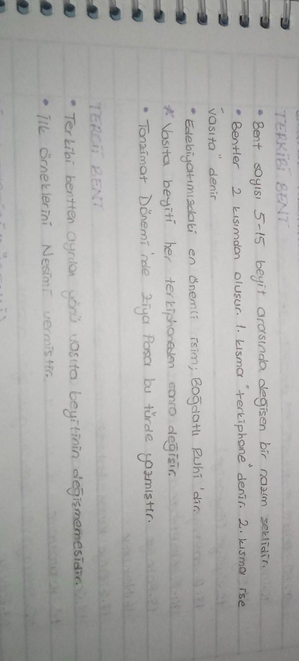 terkibi Bent tercii Bent nedir