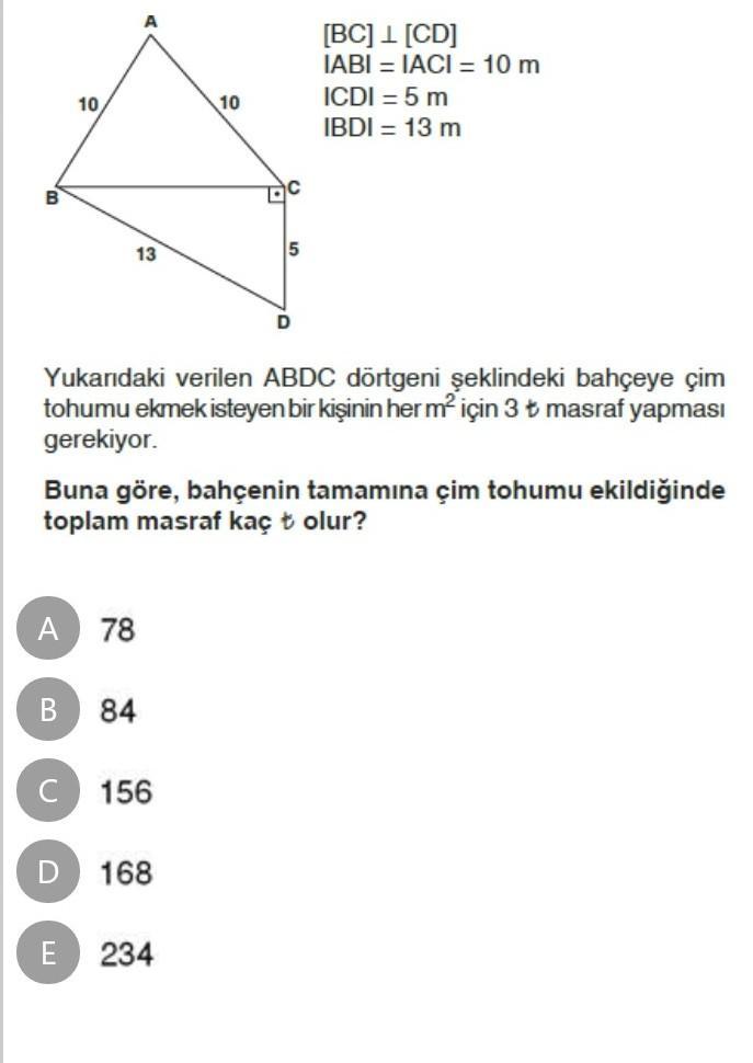 9.sınıf eba matematik soru sayısı 8 Üçgende
