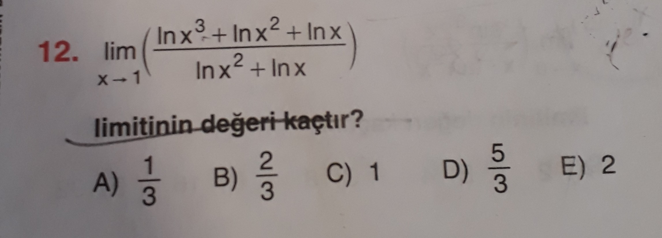 limit sorusu işlemli