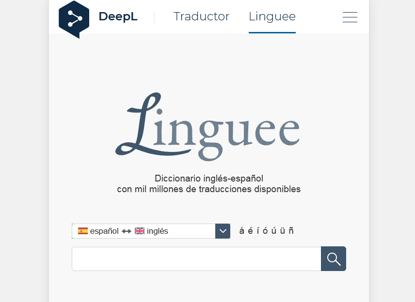 Linguee Diccionario digital con más de 200 palabras
