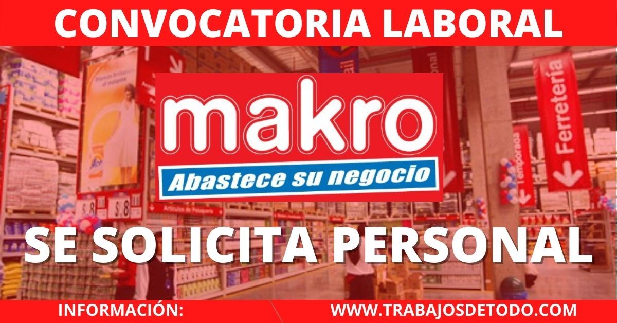 Oferta laboral en Makro a nivel nacional