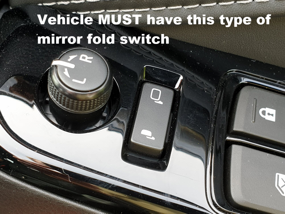 Auto Folding Mirror Module Suits MY2124 MUX Trac Electronics