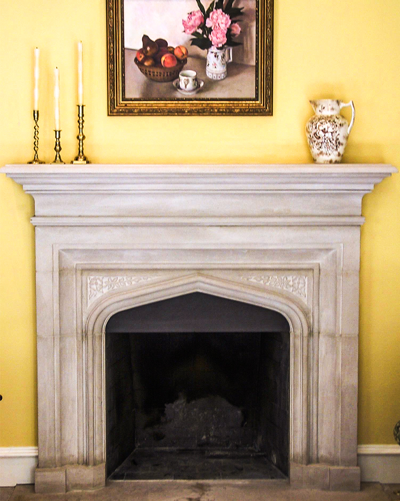 23F Indiana Limestone Fireplace