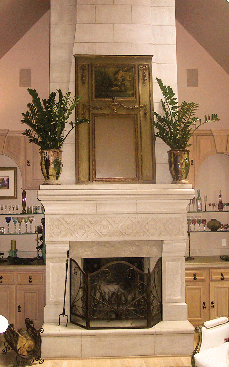 31F Indiana Limestone Fireplace