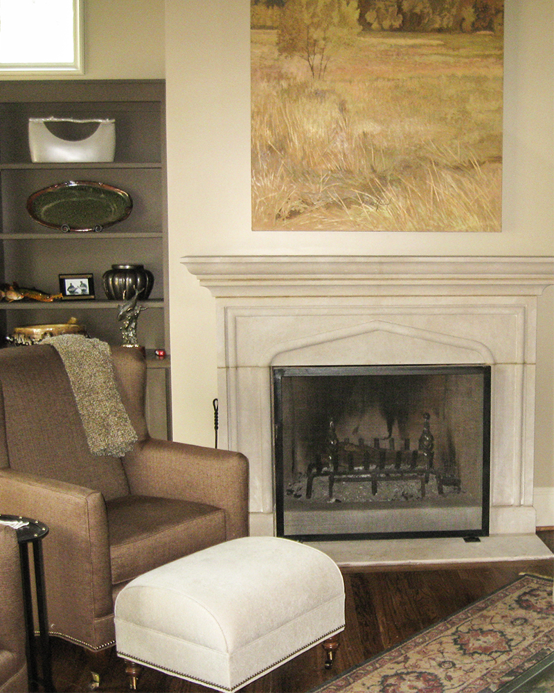 34F Indiana Limestone Fireplace