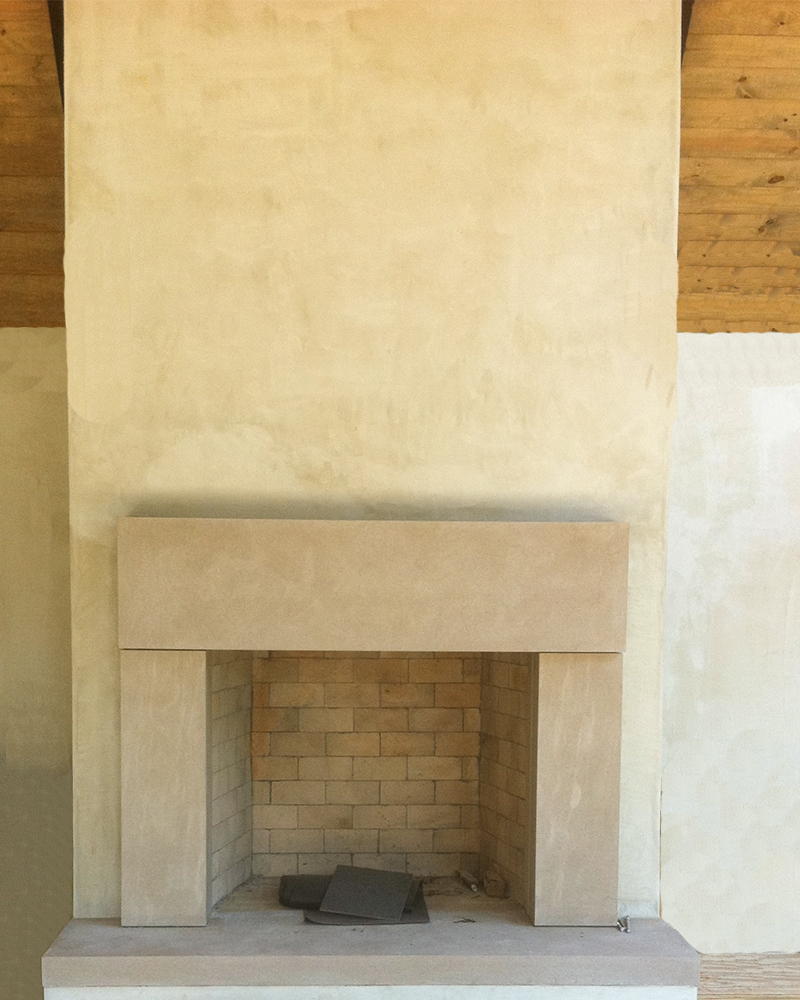 37F Acid Washed Indiana Limestone Fireplace