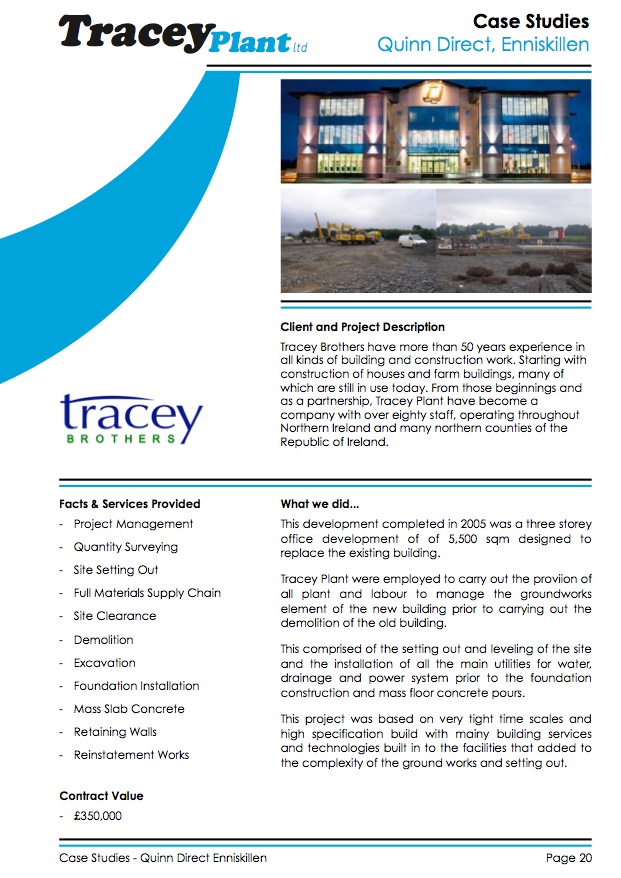 Quinn Direct Commercial Offices Tracey Plant Ltd
