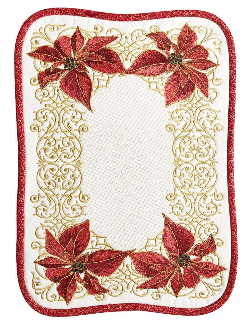 Poinsettia Placemat TraceySimsDesigns