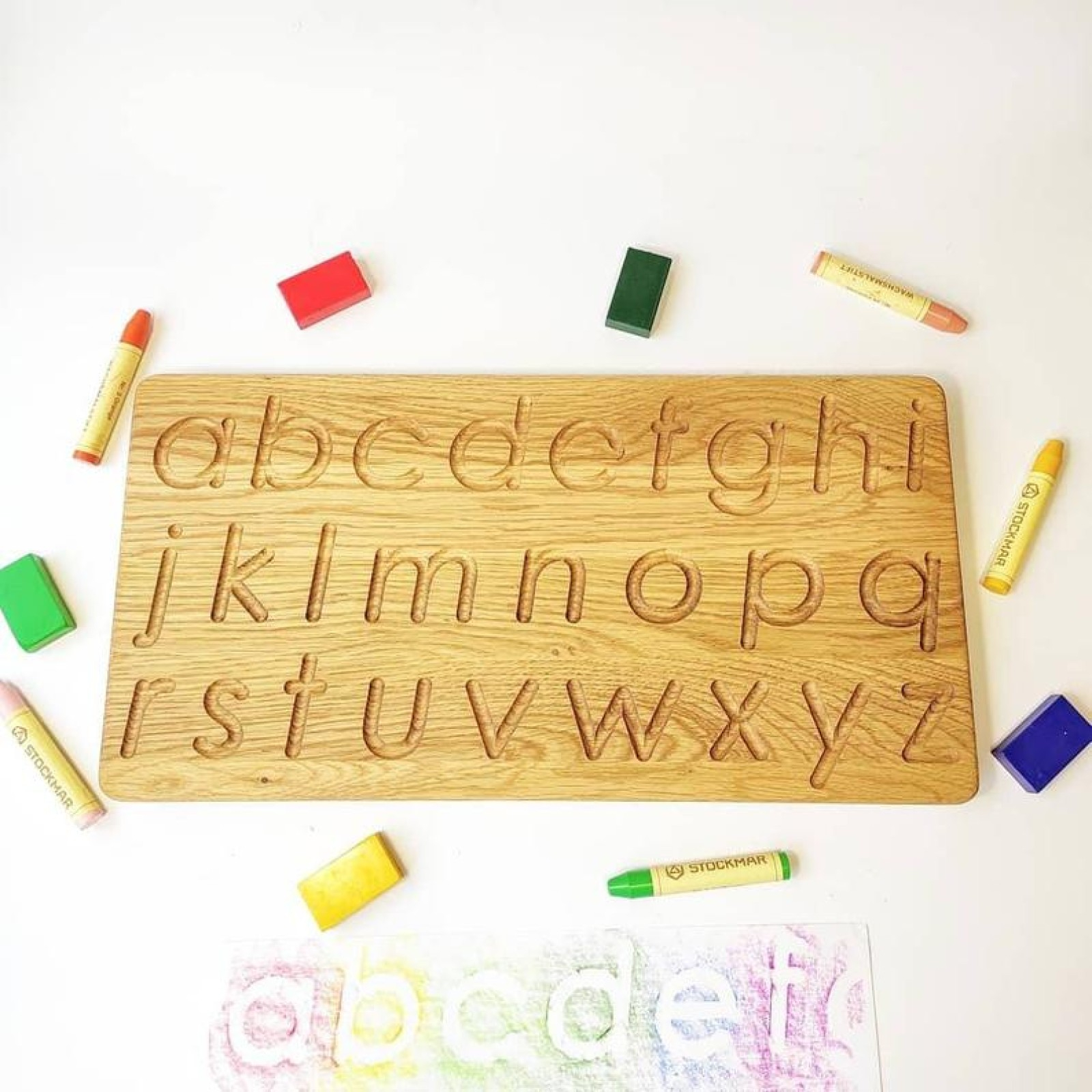 Alphabet Tracing Board Wooden