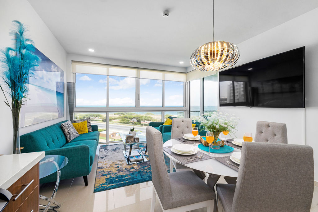 2BSBlue312 Sip of Sunshine Condo Oceanfront in Aruba Vacation