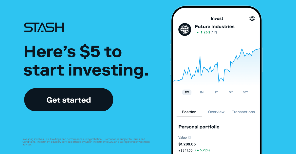 Get a Free 5 to Start Banking, Saving and Investing with STASH