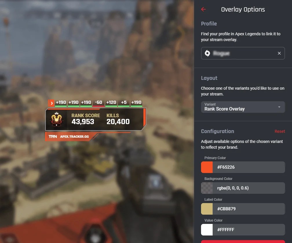 Stream Overlays Tracker Network