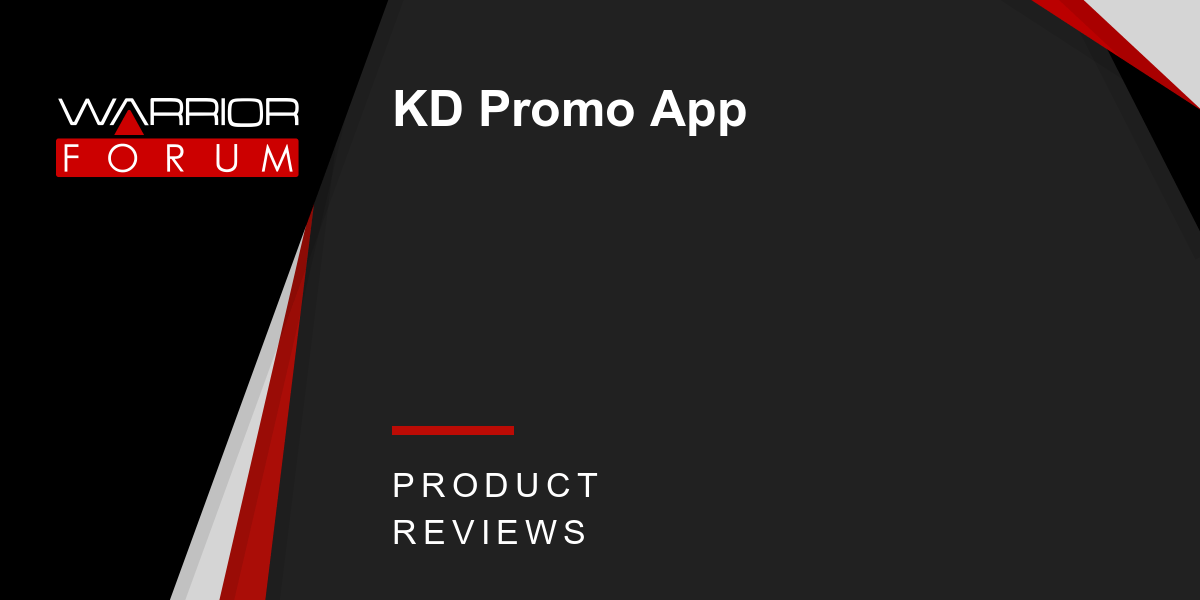 KD Promo App Warrior Forum The 1 Digital Marketing Forum & Marketplace