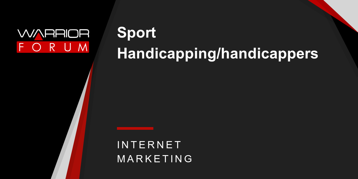 Sport Handicapping/handicappers Warrior Forum The 1 Digital