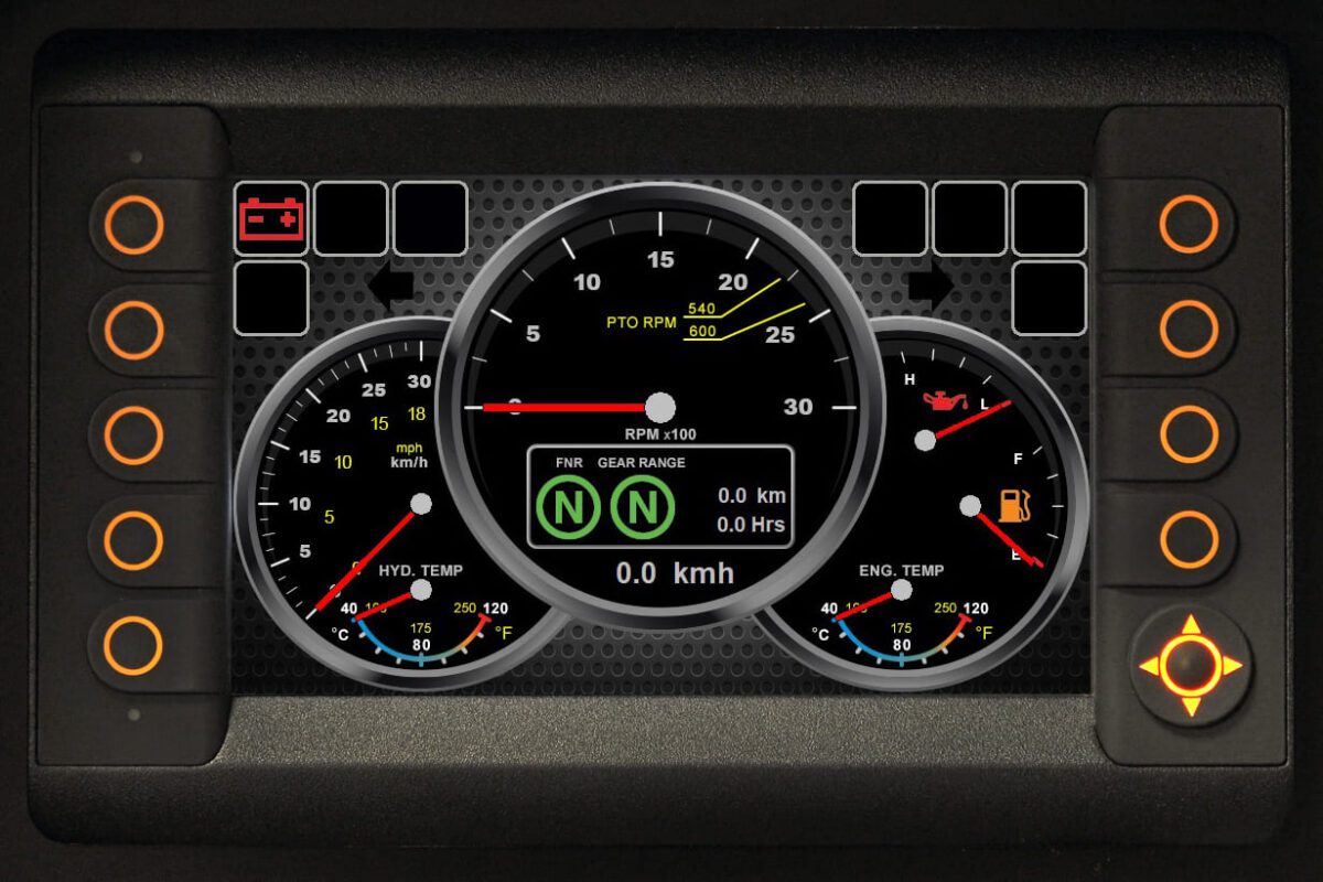 New Look A Digital Dash for 2019 Trackless Vehicles