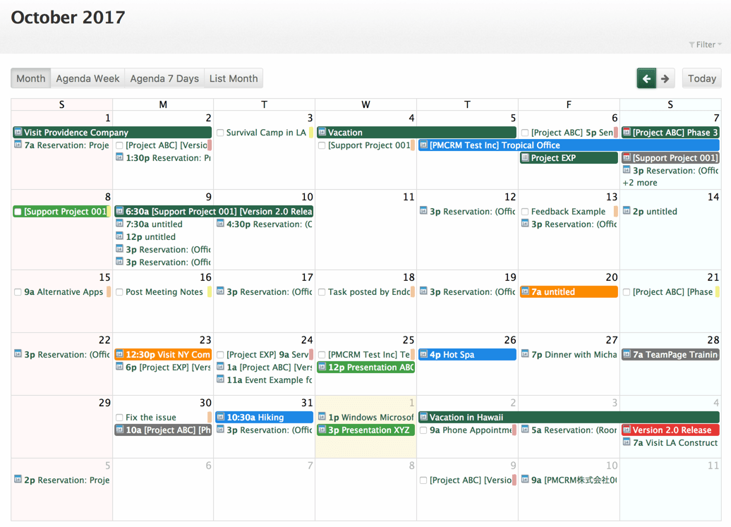 Dec 2017 FullCalendar adds list and schedule views, ability to show