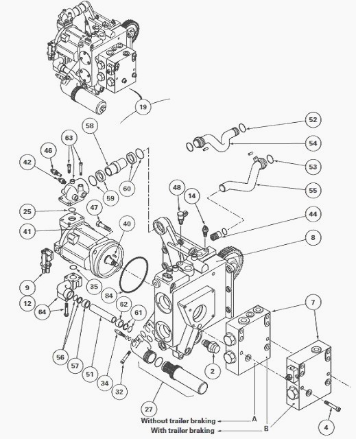 Massey Ferguson 7624, 7626 hydraulic system righthand cover
