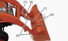 Kubota BX2350, BX2360, BX2660 Tractor - LA243 Front End Loader