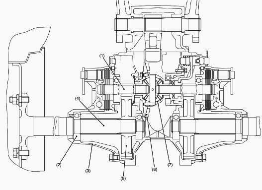 Kubota B2230, B2320, B2530 Tractor - Hydrostatic Transmission