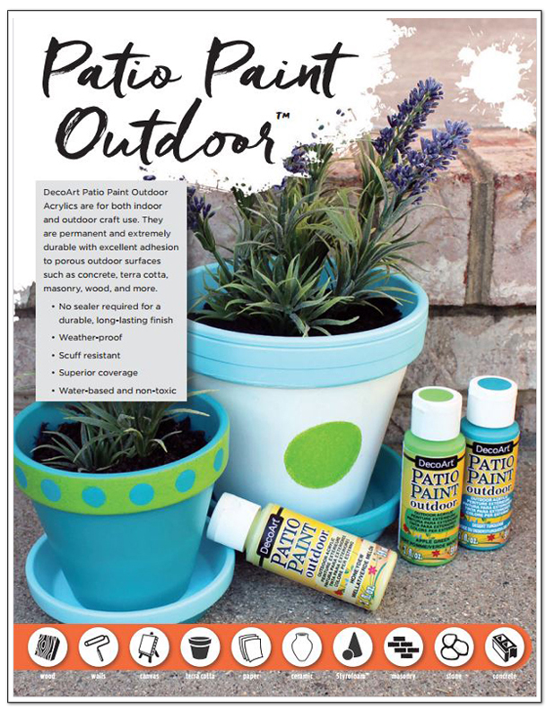 DecoArt Patio Paints Personalized Terra Cotta Pots Tracy Weinzapfel