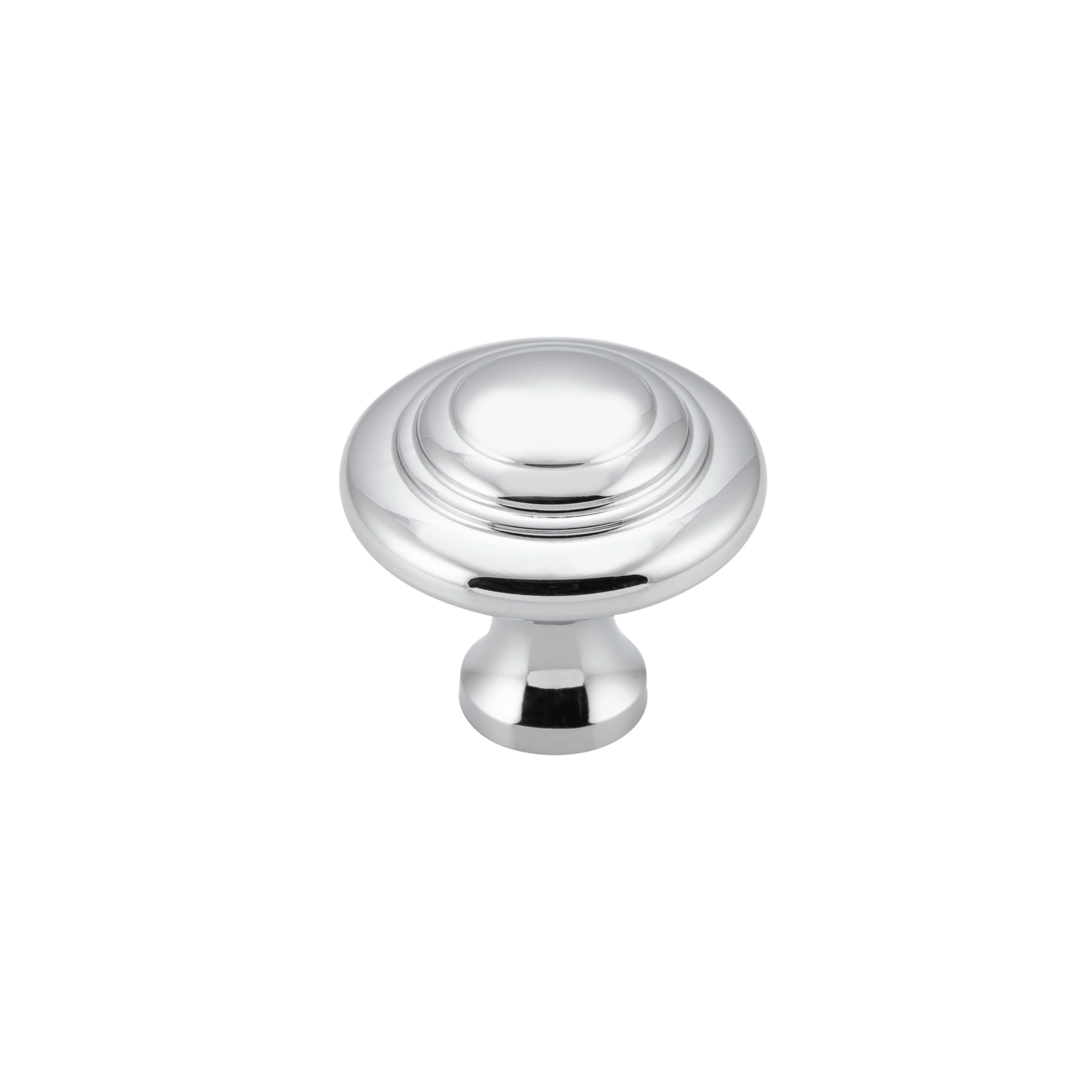 Domed Cupboard Knob D25xP24mm Chrome Plated TradCo