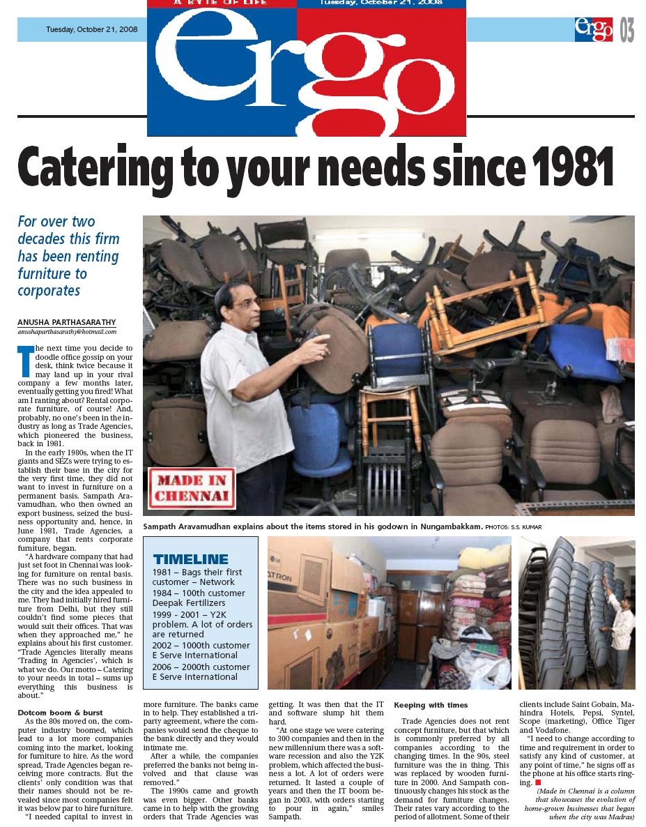contact uschennai based furniture hiringfurniture rentals of Trade