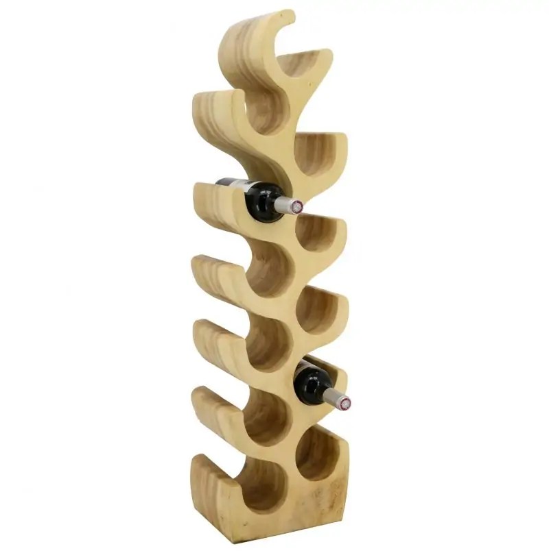 Tree Design 12 Bottles Wood Wine Rack AF 1696 Trade Fair Indonesia