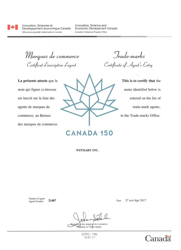 Canada Trademark Search & Registration Services Witmart