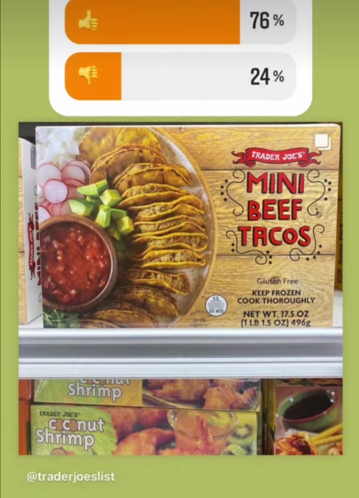 Trader Joe's Mini Beef Tacos Rated 76👍 Trader Joe's List