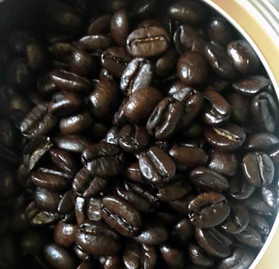 TJ’s Organic Five Country Espresso blend coffee (whole bean, dark roast