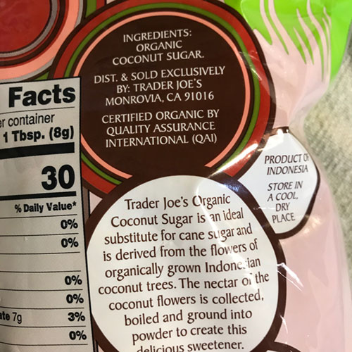Organic Coconut Palm Sugar Trader Joe’s Rants & Raves (mostly raves