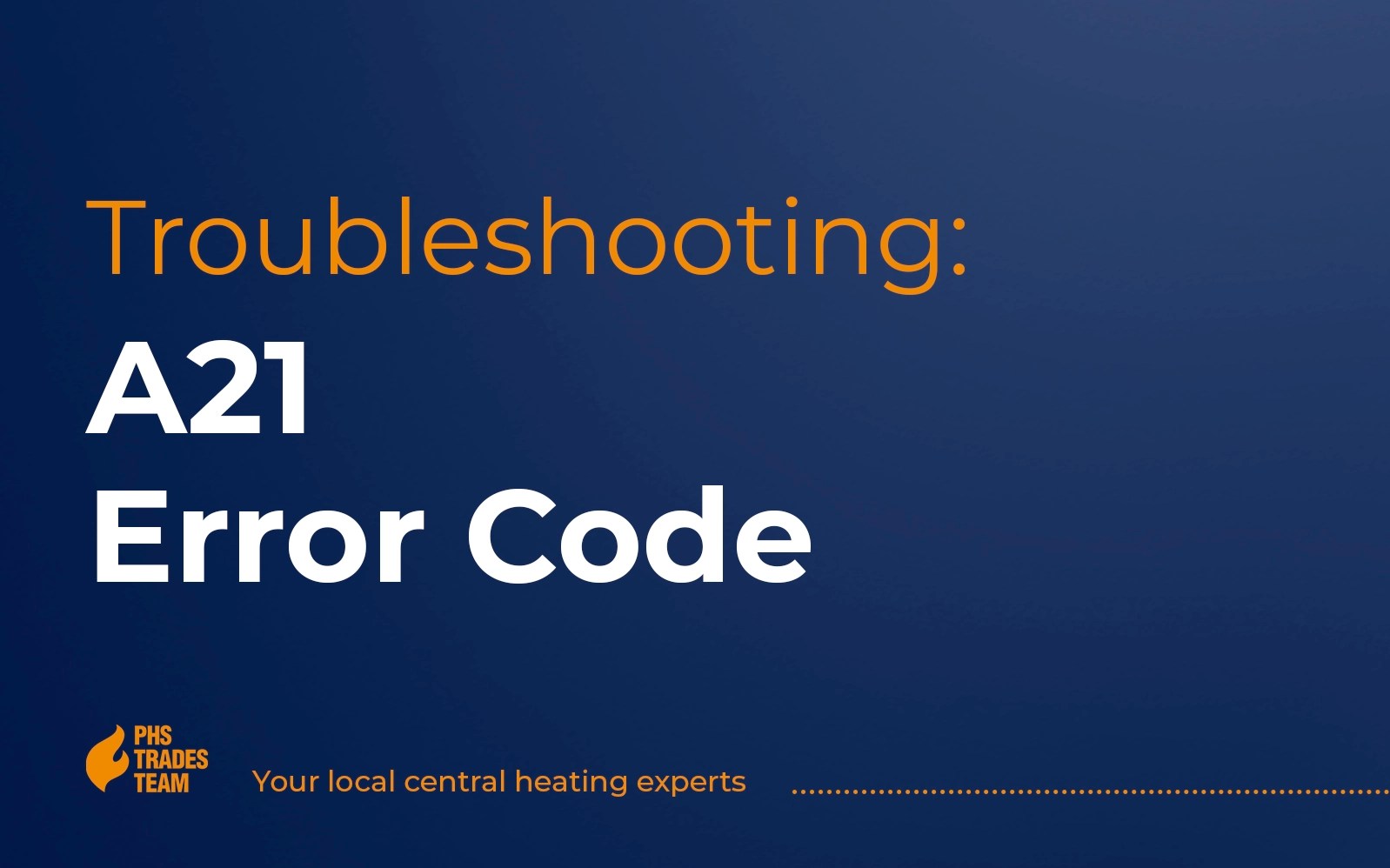 Worcester Bosch A21 Error Code Guide