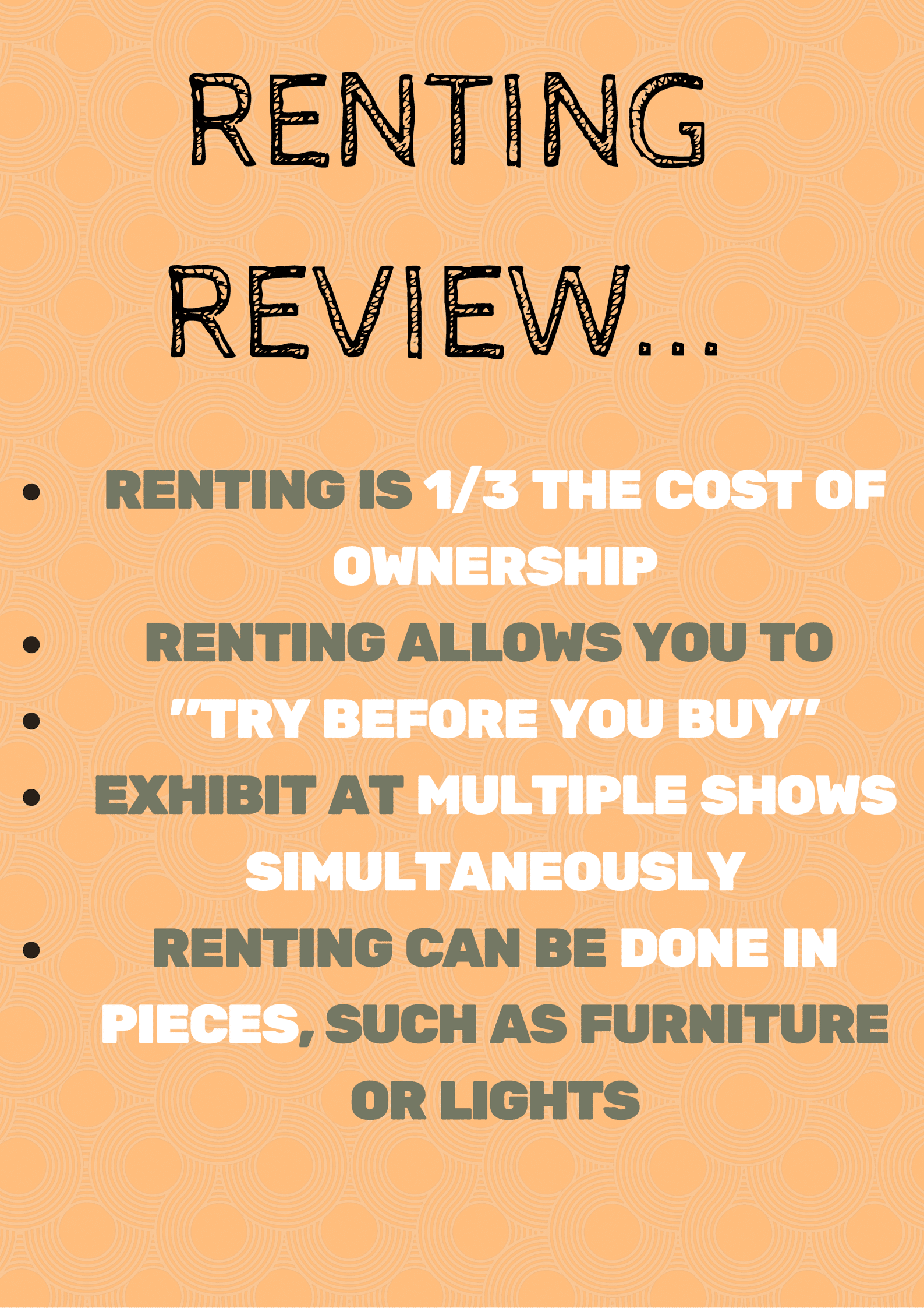 Rent or Own? Making the right choice for you! Trade Show Best