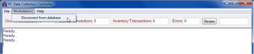 Disconnecting The PCDC Workstations From the Controller For Database