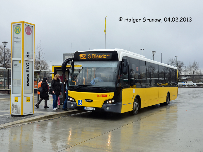 VDLLeichtbaubus 1841 auf der BVGLinie 192 (5 B.) Märkisches