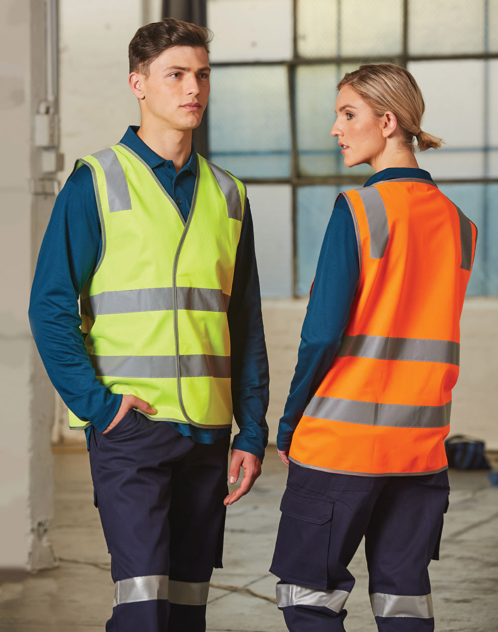 SW43 safety vest with shoulder tapes Tradie Marketing Branding